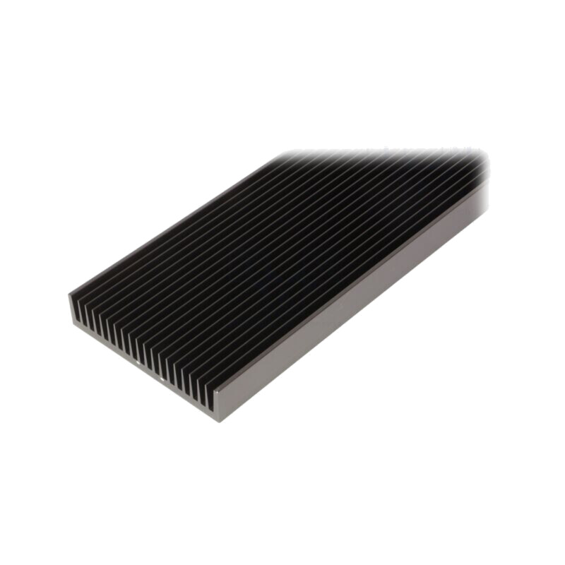 Radiator: extrudat; cu aripioare; neagră; L: 1000mm; W: 200mm