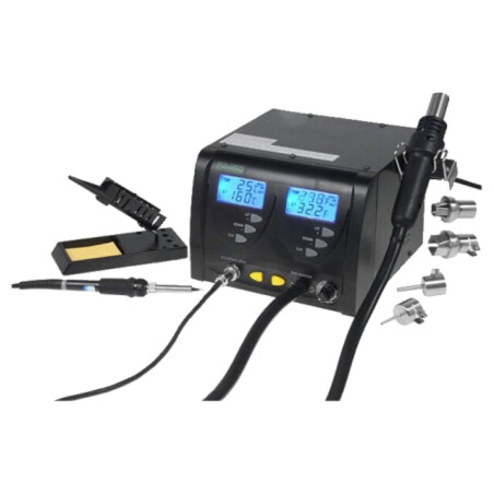 Staţie cu aer cald; digitală,din butoane; 160÷480°C; 3÷24l/min