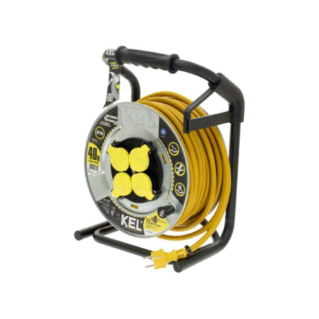 Prelungitor alimentare; 3x2,5mm2; Prize: 4; gumă; galben; 40m; 16A