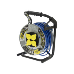 Prelungitor alimentare; 3x1,5mm2; Prize: 4; PUR; albastru; 50m; 16A