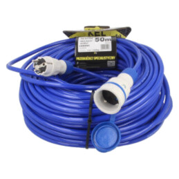 Prelungitor alimentare; 3x2,5mm2; Prize: 1; PUR; albastru; 50m; 16A
