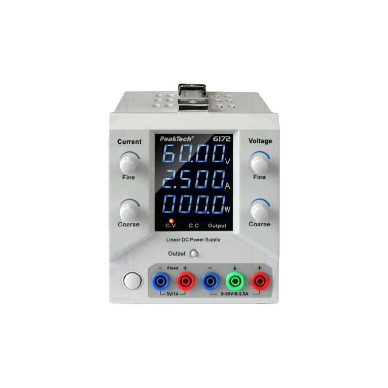 Alimentator: de laborator; canal unic; Ch: 1; 0÷60VDC; 0÷2,5A; 5VDC