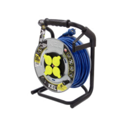 Prelungitor alimentare; 3x1,5mm2; Prize: 4; PUR; albastru; 50m; 16A