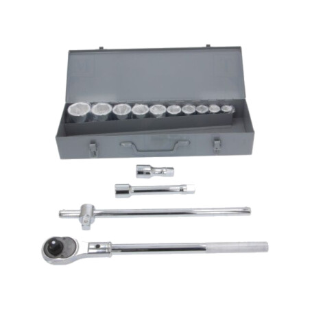 Set chei; 6-puncte,tubulară; oţel crom-vanadium; Fixare: 3/4"