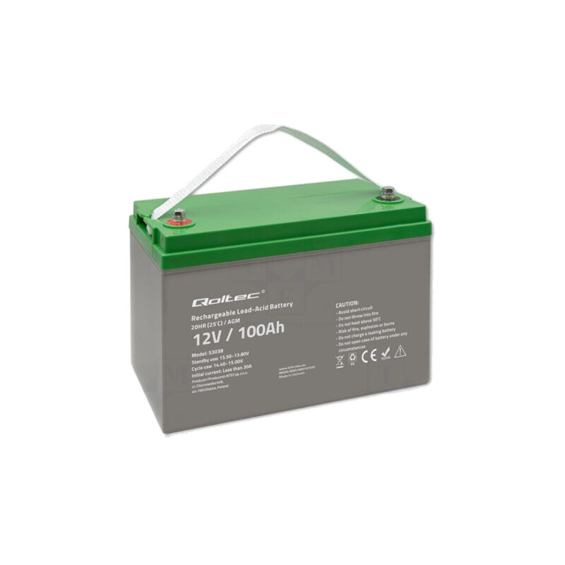 Acumul: plumb-acid; 12V; 100Ah; AGM; nu necesită întreţinere