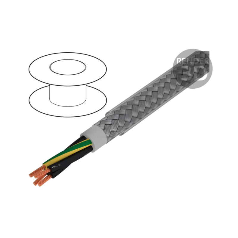 Cablu; Pro-Met; 4G0,5mm2; ecranat,tresă de cupru cositorit; PVC