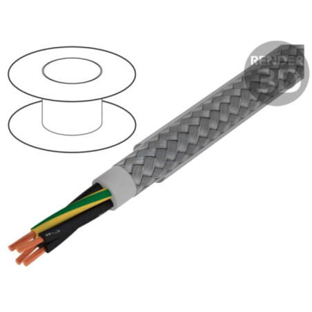 Cablu; Pro-Met; 4G0,5mm2; ecranat,tresă de cupru cositorit; PVC