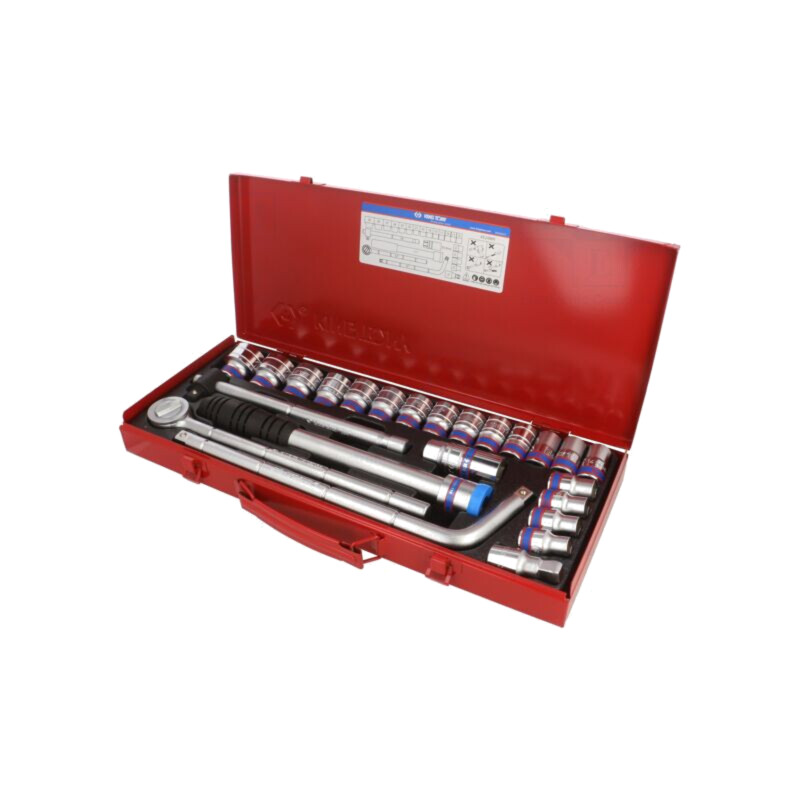Set chei; 6-puncte,tubulară; Fixare: 1/2"; 24buc.