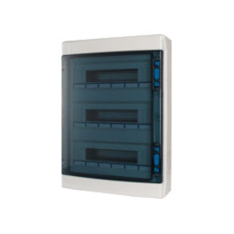 Carcasă: pentru aparatură modulară; IP65; albe; Nr.mod: 54; ABS