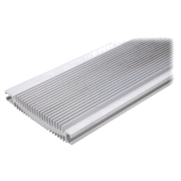 Radiator: extrudat; cu aripioare; naturală; L: 1000mm; W: 218mm