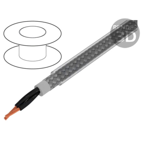 Cablu; Pro-Met; 2x1mm2; ecranat,tresă de cupru cositorit; PVC