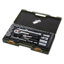 Set chei; 6-puncte,în ţoli,tubulară; Fixare: 1/2",1/4"; 56buc.
