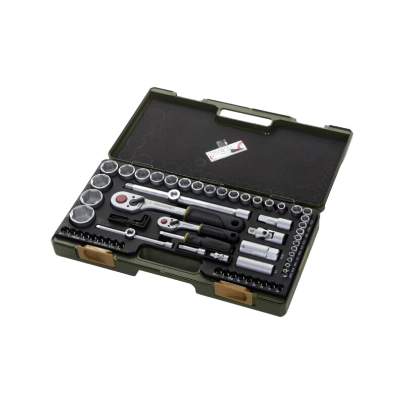 Set chei; 6-puncte,în ţoli,tubulară; Fixare: 1/2",1/4"; 56buc.