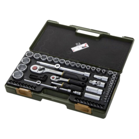 Set chei; 6-puncte,în ţoli,tubulară; Fixare: 1/2",1/4"; 56buc.