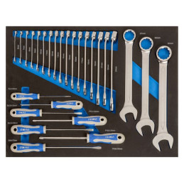 Kit: utilizare generală; Kit: chei combinate,şurubelniţe; 27buc.