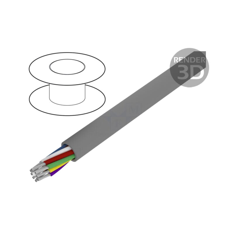 Cablu; Alpha Essential C&C; 9x18AWG; neecranat; 300V; 30,5m; Cu Cablu; Alpha Essential C&C; 9x18AWG; neecranat; 300V; 30,5m; Cu