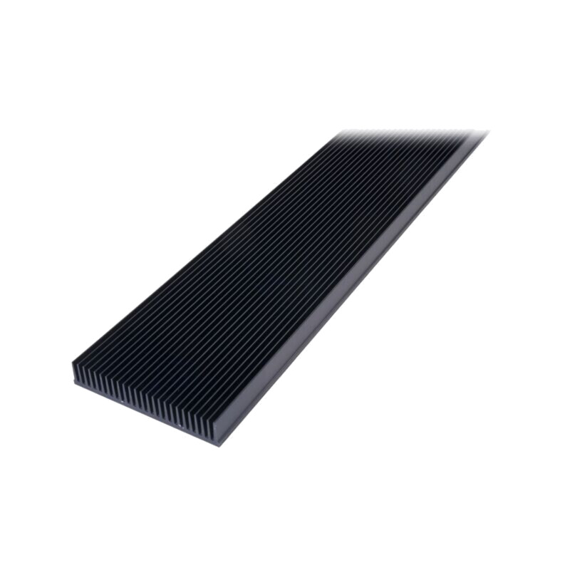 Radiator: extrudat; cu aripioare; neagră; L: 1000mm; W: 150mm