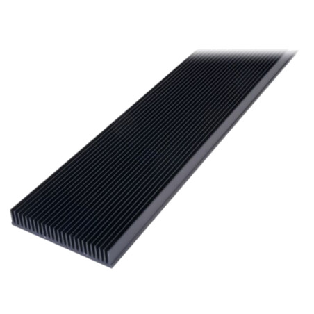 Radiator: extrudat; cu aripioare; neagră; L: 1000mm; W: 150mm