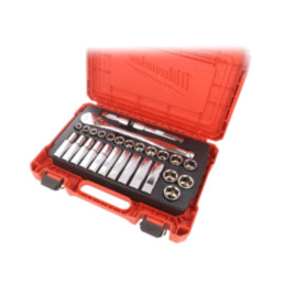 Set chei; 6-puncte,tubulară; Fixare: 1/2"; 28buc.