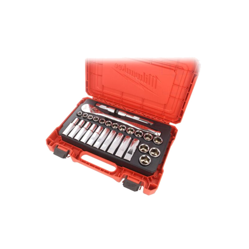Set chei; 6-puncte,tubulară; Fixare: 1/2"; 28buc.