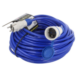 Prelungitor alimentare; 3x2,5mm2; Prize: 1; PUR; albastru; 40m; 16A