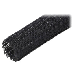 Tresă; Øtresă: 25,4mm; poliester; neagră; -70÷125°C; UL94V-0