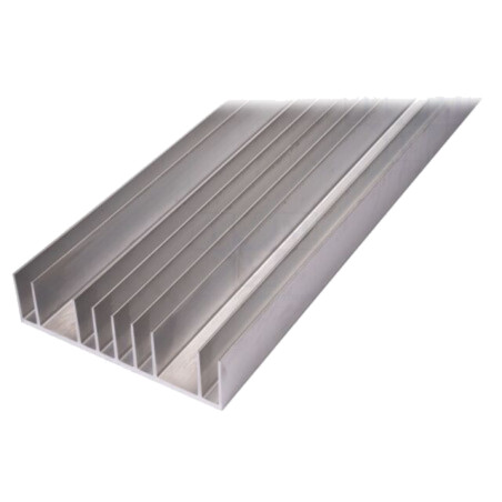 Radiator: extrudat; cu aripioare; naturală; L: 1000mm; W: 180mm
