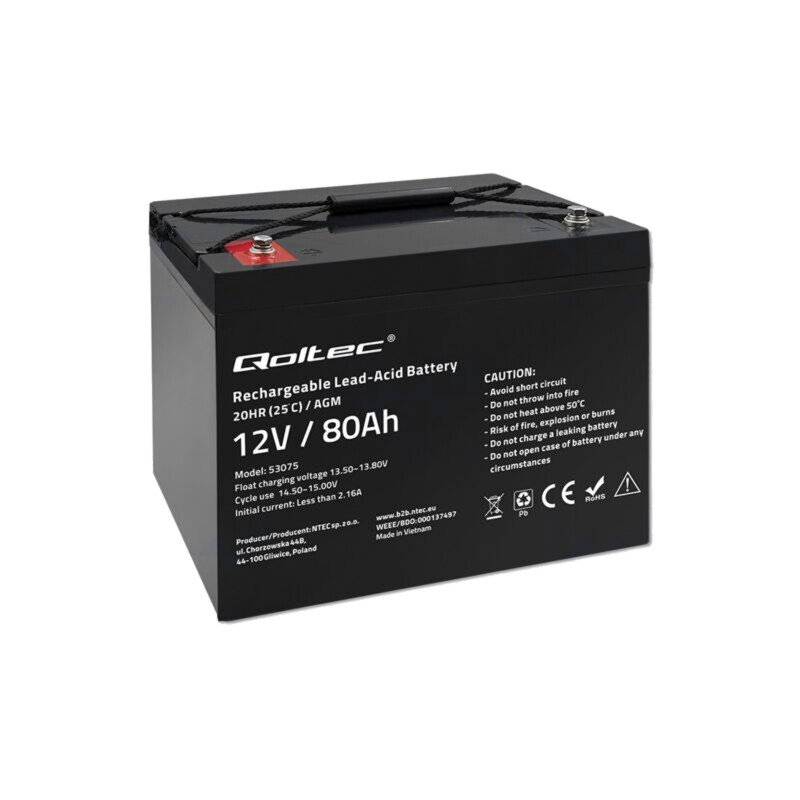 Acumul: plumb-acid; 12V; 80Ah; AGM; nu necesită întreţinere Acumul: plumb-acid; 12V; 80Ah; AGM; nu necesită întreţinere