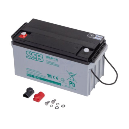 Acumul: plumb-acid; 12V; 80Ah; AGM; 350x167x182mm; Term: şurub M6