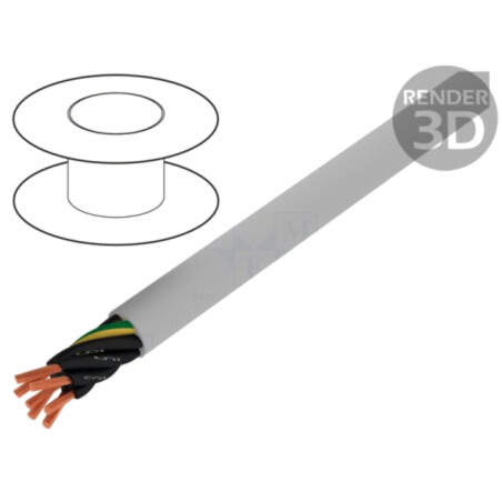 Cablu; Pro-Met; 7G0,5mm2; neecranat; 300V,500V; 100m; Cu; litat