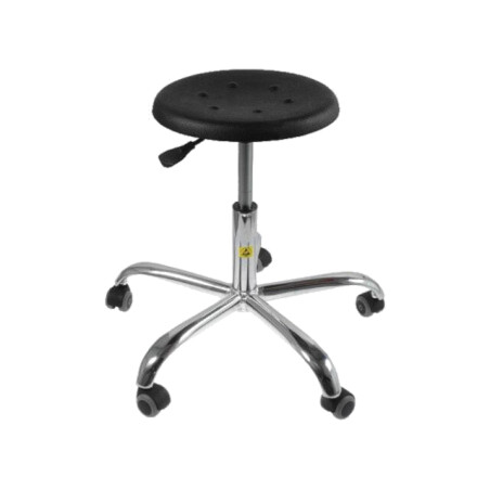 Taburet; ESD; Dim.şezut: Ø350mm; 510÷690mm; Rsup: 0,1÷1MΩ