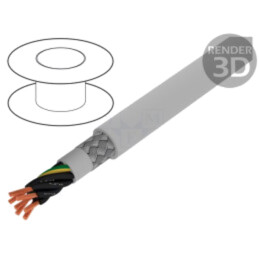 Cablu; Pro-Met; 7G0,5mm2; ecranat,tresă de cupru cositorit; PVC
