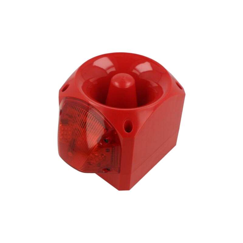 Semnalizator: luminos şi acustic; 10÷60VDC; LED; roşie; IP66; ABS