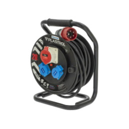 Prelungitor alimentare; 5x1,5mm2; Prize: 3; gumă; negru; 20m; 16A