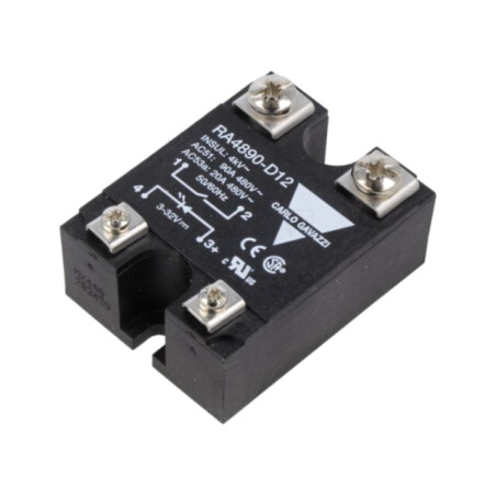 Releu: semiconductor; Ucom: 3÷32VDC; 90A; 42÷530VAC; RA48..12