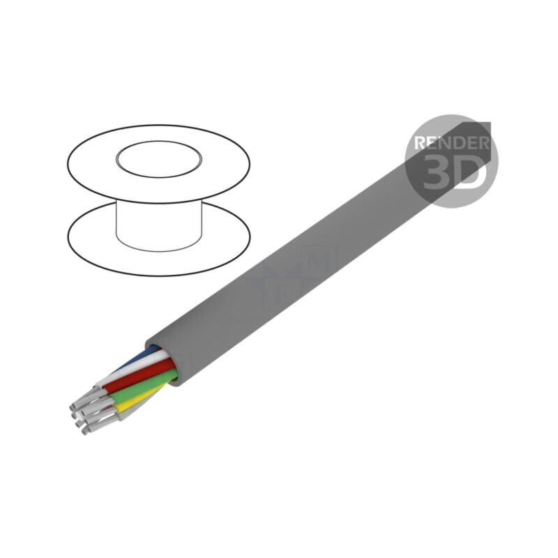 Cablu; Alpha Essential C&C; 8x18AWG; neecranat; 300V; 30,5m; Cu