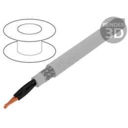 Cablu; Pro-Met; 2x0,5mm2; ecranat,tresă de cupru cositorit; PVC
