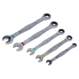 Set chei; combinată,cu piedică; 8mm,10mm,13mm,17mm,19mm; 5buc.