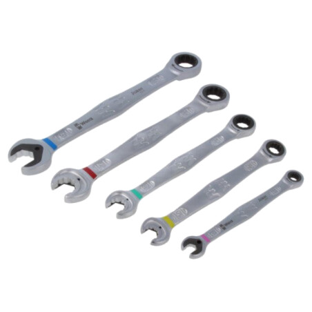 Set chei; combinată,cu piedică; 8mm,10mm,13mm,17mm,19mm; 5buc.