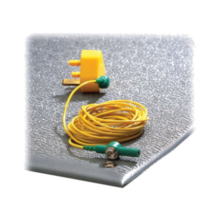 Suport: pentru podea; ESD; gri; L: 1,5m; W: 0,9m; Thk: 9mm; PVC