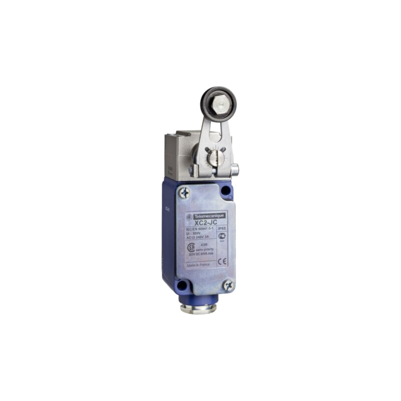 Limitator cursă; manetă R 44mm, rolă din plastic Ø22mm; metal