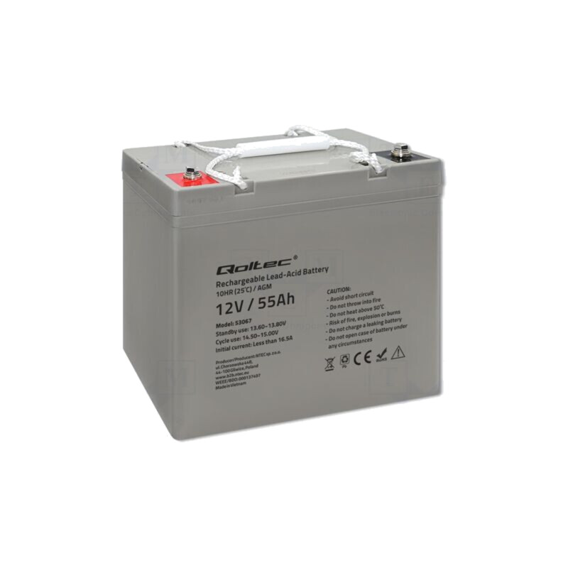 Acumul: plumb-acid; 12V; 55Ah; AGM; nu necesită întreţinere