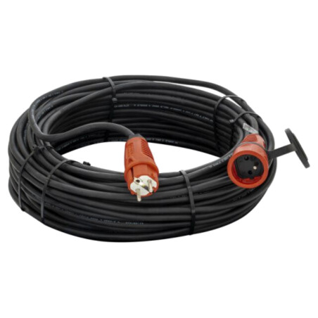 Prelungitor alimentare; 3x1,5mm2; Prize: 1; gumă; negru; 40m; 16A