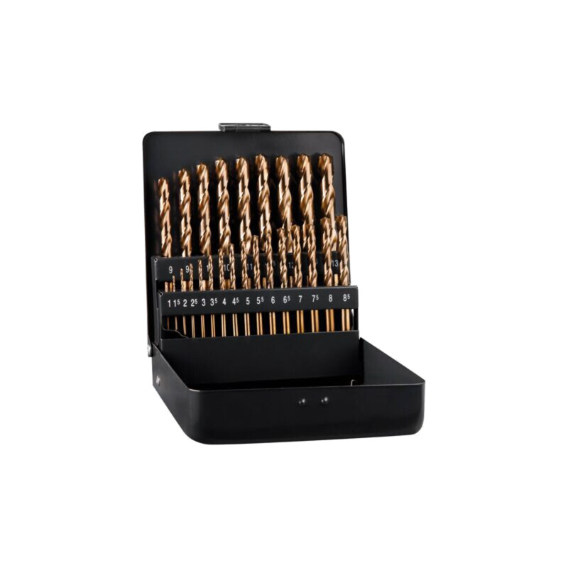 Set de burghie; pt.metal; oţel rapid cu cobalt HSS-Co; oţel
