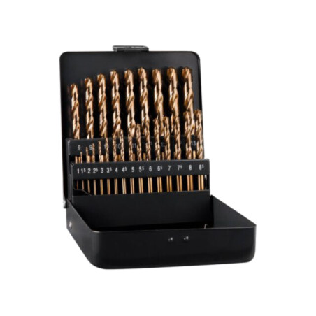 Set de burghie; pt.metal; oţel rapid cu cobalt HSS-Co; oţel