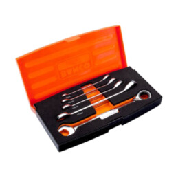 Set chei; combinată,cu piedică; 8mm,10mm,13mm,17mm,19mm; 5buc.