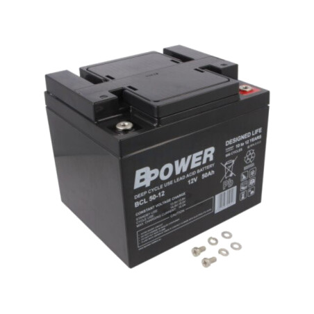 Acumul: plumb-acid; 12V; 50Ah; AGM; nu necesită întreţinere; BCL