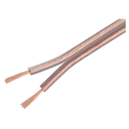 Cablu: cablu pt.difuzor; 2x1,5mm2; litat; OFC; transparent