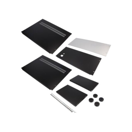 Carcasă: stand de montare; Standard: 19"; 4U; neagră; rack; Y: 307mm