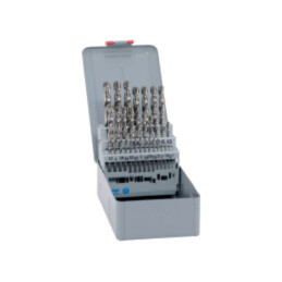Set de burghie; pt.metal; oţel rapid cu cobalt HSS-Co; 32buc.